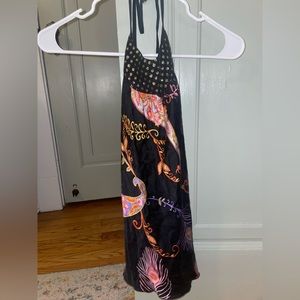 Trina Turk LA Vintage Black Halter Top